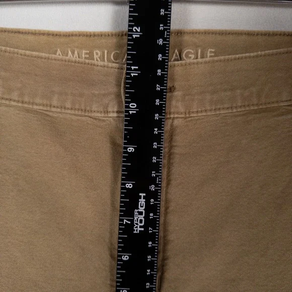 American Eagle Pants 16 LONG Tan High Rise Straight Carpenter Canvas Stretch - Picture 6 of 10